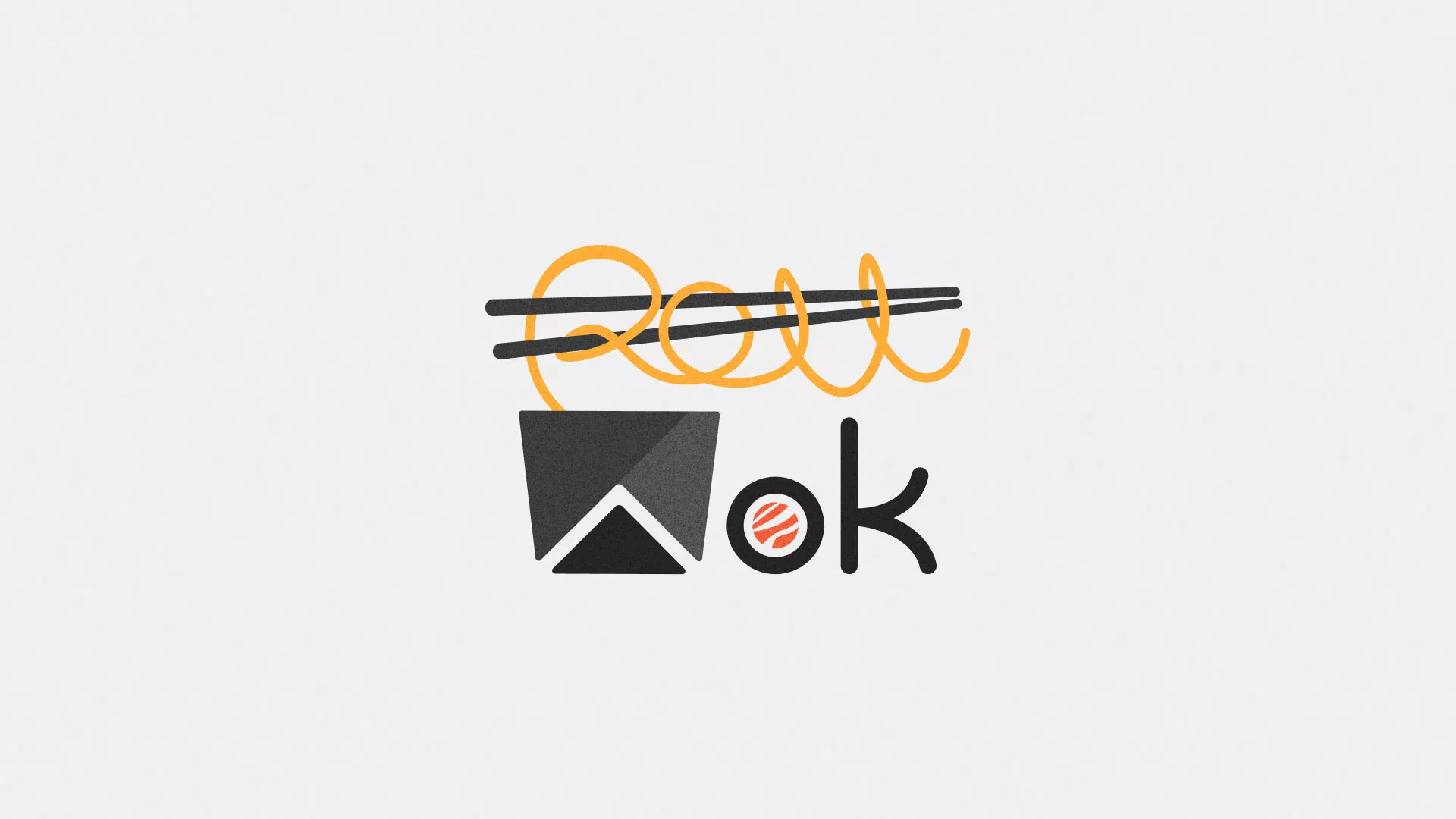 Разработка логотипа суши-бара «Roll Wok Club» в Муроме